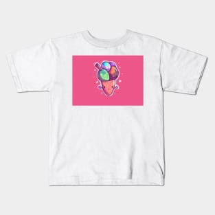 Kawai Ice cream cone Kids T-Shirt